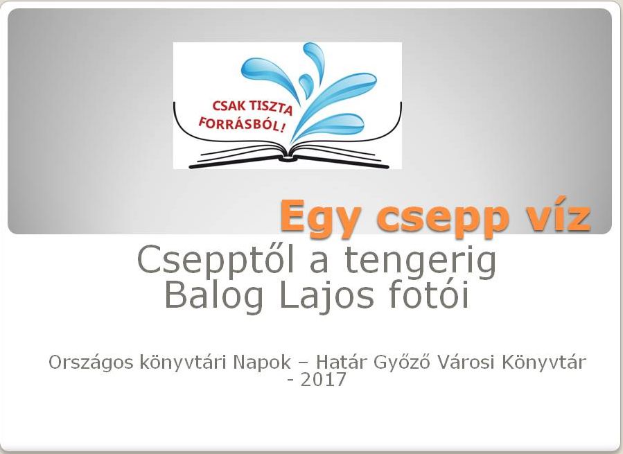 egy csepp viz