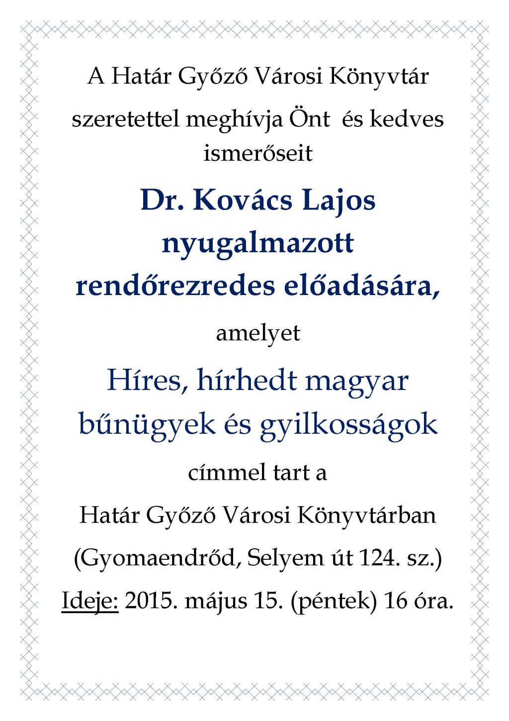 meghivo kovacs lajos