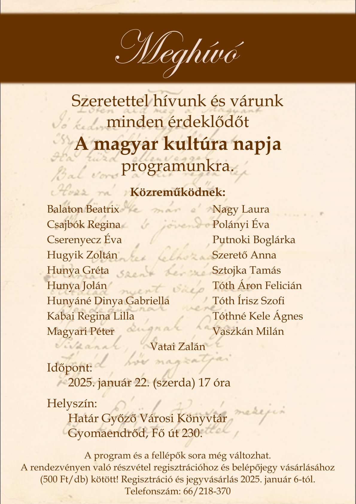 plakat magyar kultura napja