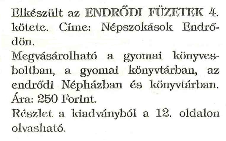 digdok helytorteneti kiadvanyok 4 nepszokasok endrodon 02