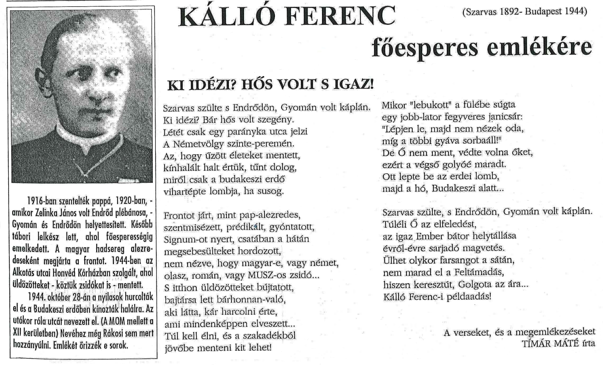 kallo ferenc irasa varosunk 1998 06 13