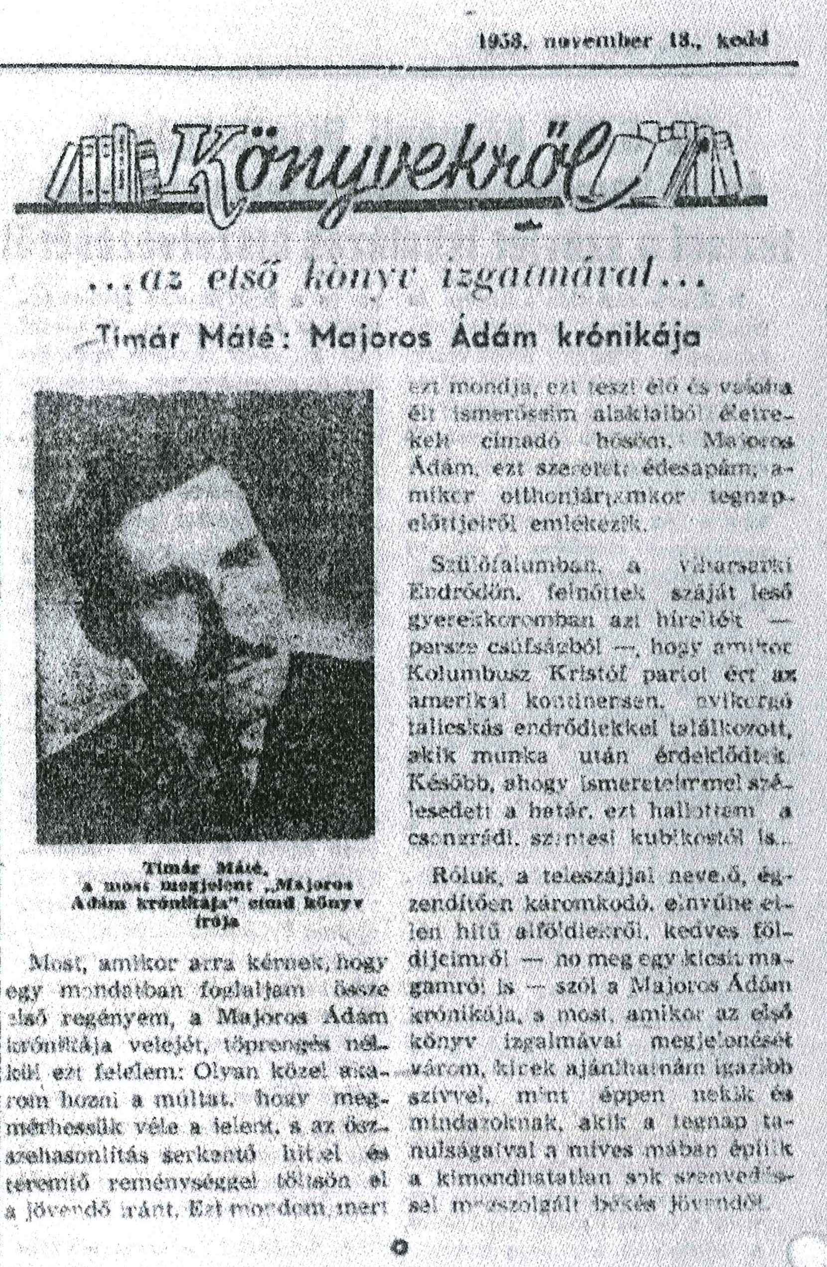 az elso konyv izgalmaval rola bekes megyei nepujsag 1958 11 18 8