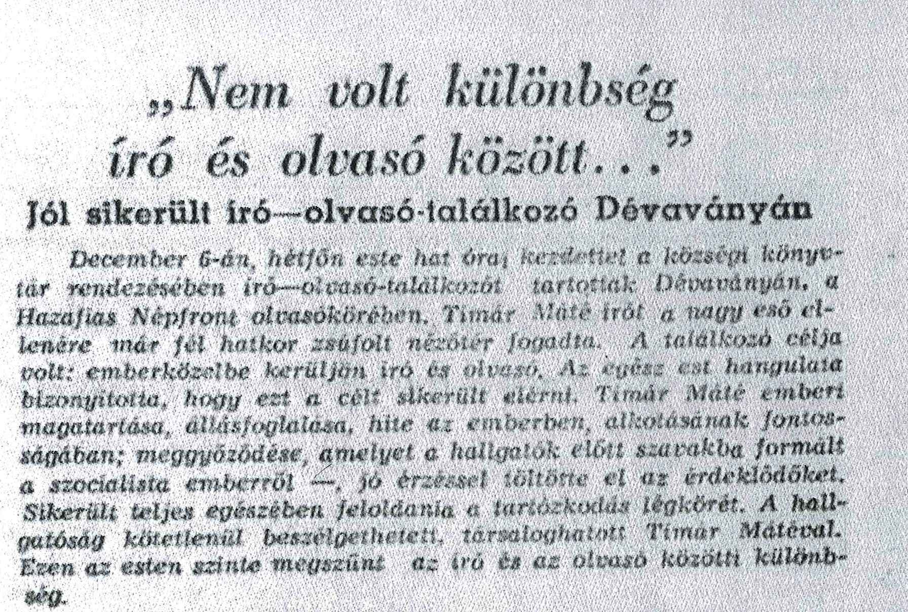 nem volt kulonbseg rola bekes megyei nepujsag 1965 12 11 8